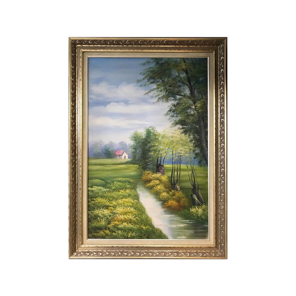 Dikey Yağlı Boya Tablo Manzara 75x105 cm