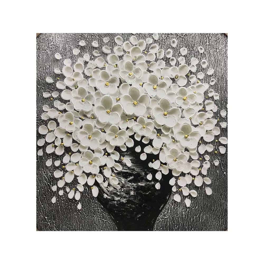 Dekoratif Çiçek Tablo 100x100 cm