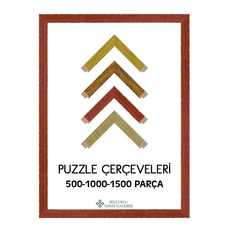 Puzzle Çerçevesi Eskitme 30 mm (Tüm Ölçüler) 50x70 cm Çerçeve 35x50 cm