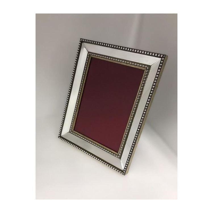 Dekoratif Aynalı Fotoğraf Çerçevesi Ayaklı Gümüş