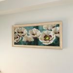 Beyaz Çiçekler Tablo 50x110 cm