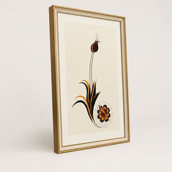 Lale Motifi Çerçeveli Tıpkı Basım Tablo 51x71 cm
