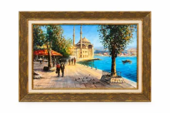 İstanbul Sahilinde Manzara 55x75 cm