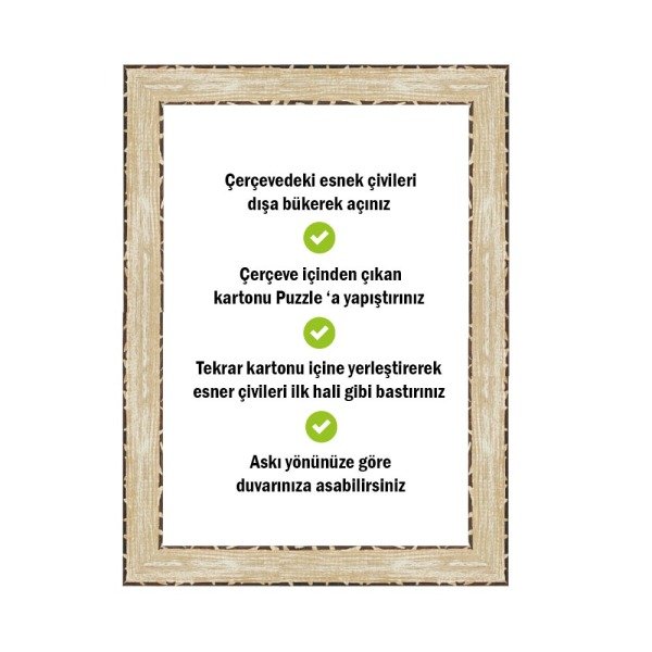 Puzzle Çerçevesi 30 mm KREM - 35x50 (500'luk)