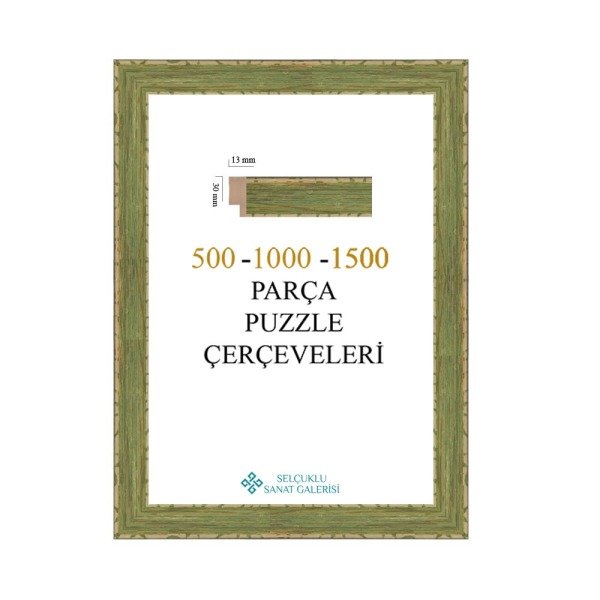Puzzle Çerçevesi 30 mm YEŞİL - 35x50 (500'luk)