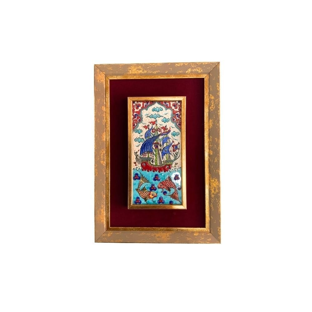 Çini Tablo Kalyon 23x33 cm