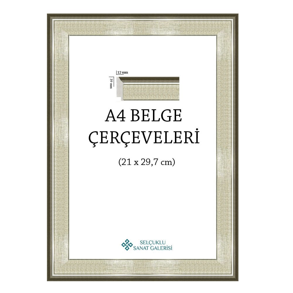 A4 ÇERÇEVE 39 MM (A3, A4, A5 ve 25x35) BEYAZ - 25x35 cm