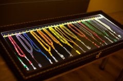 Tesbih Sergileme Panosu 44X54 cm - ESKİTME KAHVERENGİ - Ledli