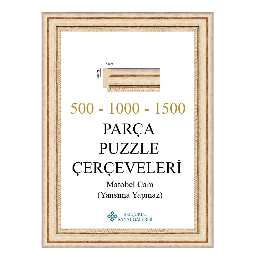 Puzzle Çerçevesi 42 mm 50x70 cm Çerçeve 35x50 cm BEYAZ - 35x50 (500'luk)