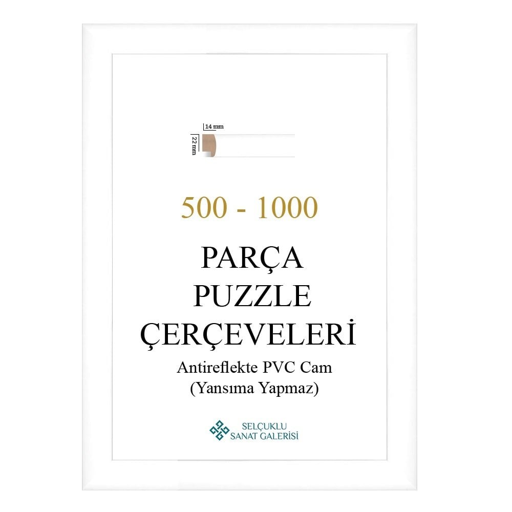 Puzzle Çerçevesi 22 mm 34x48 (500'luk) - BEYAZ